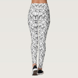 Notas Musicais Treble Leggings de Padrões de Limpe
