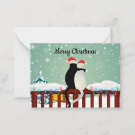 Notas Natal Do Cartão De Natal De Gato