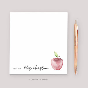 Notas Nota De Apple De Aquarela A Partir Do Bloco De Not