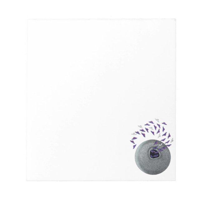 Notas Notebook - Borboletas que emergem de um Bloco Note (Frente)