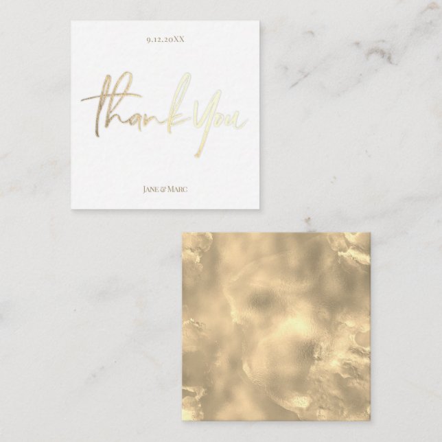 Notas Obrigado Cartão personalizado de casamento com o e (Frente/Verso)