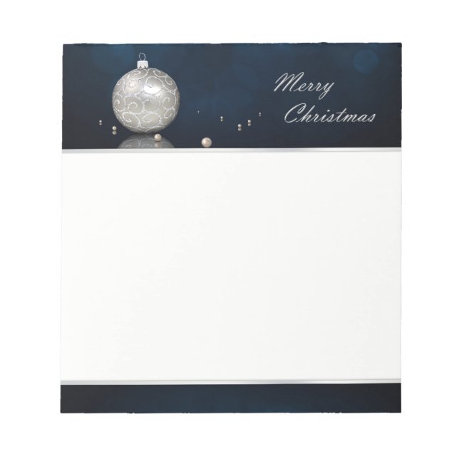 Notas Ornamento Luminoso Silver Elegante - Bloco de Nota (Frente)