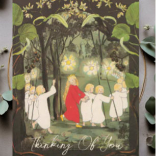 Notas Pequena Princesa no Cartão de Saudação Florestal