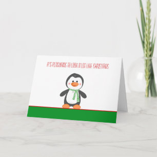 Notas Pequeno Cartão de Natal de Pinguim