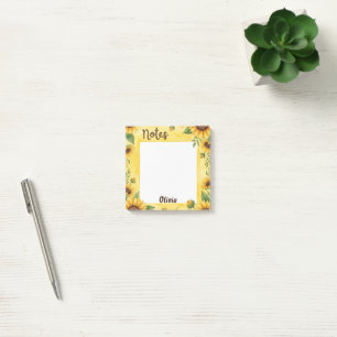 Notas Personalizadas de Girassol Bloco de Notas Fl