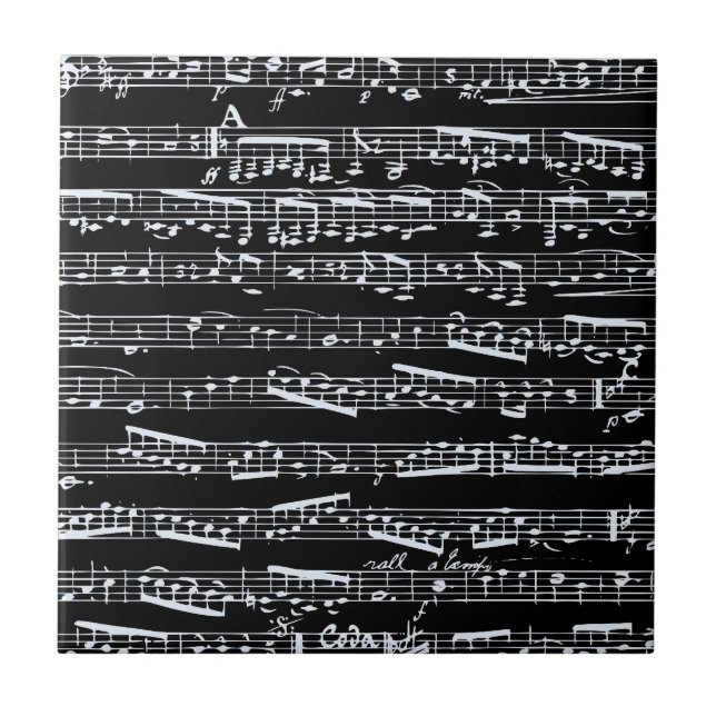 Notas preto e branco da música (Frente)