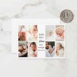 Notas Primeira Colagem de Fotos do Dia dos Pais   Cartão