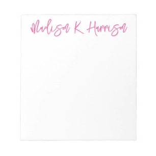 Notas Qualquer Nome de Script Manuscrito a Cor Bloco de 