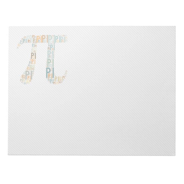 Notas Símbolo de Design de Texto Pi Digitado | Bloco de  (Frente)