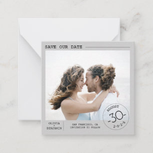 Notas Simples e Elegante, Salve o Cartão com fotos de Da