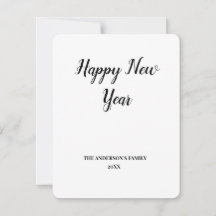 simples e mínimo adicione seu cartão de ano novo