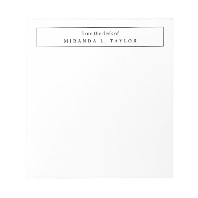 Notas Simples Elegante Bloco de Anotações de Escrita da  (Frente)