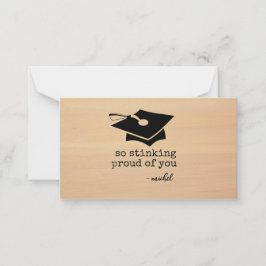 Notas Tão orgulhoso de seu cartão de graduação engraçado