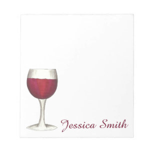 Notas Vinho tinto Vidro Vidro Personalizado Bloco de Not