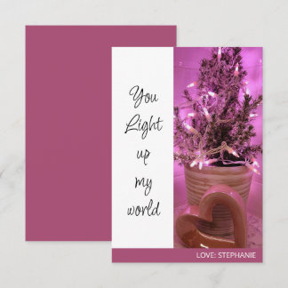 Notas Você Ilumina Meu Mundo Cartão de Dia dos Namorados