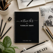 Noteboo de Sketchbook de Artista Branco Personaliz