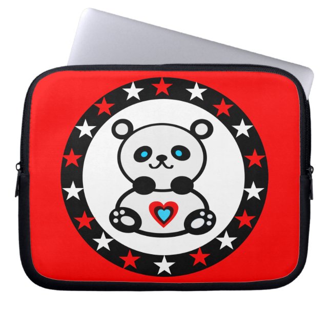 Notebook »¦๑Adorável capa de laptop Panda Rosa para Bebê๑¦« (Frente)