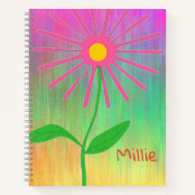Notebook Abstrato Flower Spiral personalizado