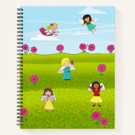 Notebook Angels Rosa Garden Spiral