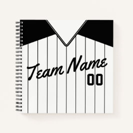 Notebook Baseball Softball Jersey personalizável