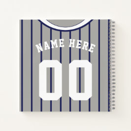 Notebook Baseball Softball Jersey personalizável