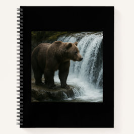 Notebook Bear Waterfall Soft Cobrir Spiral Bound