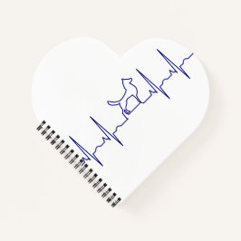 Notebook Blue Dog Heartbeat