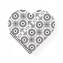 Notebook Braided Mandala e Leaf Motif Spiral