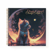 Notebook branco de lua