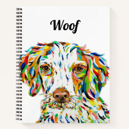 Notebook Brittany Spaniel de 8,5" x 11"