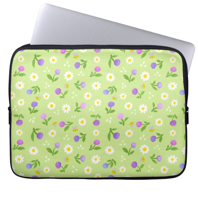 Notebook Capa de laptop floral para o Dia das Mães flores & (Frente)