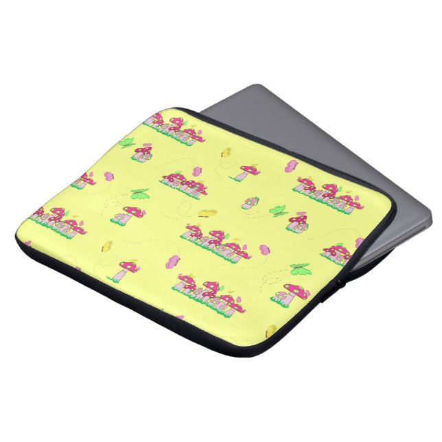 Notebook Capa Inteligente para iPad Peace Love Mushrooms (Frente Topo)
