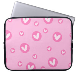 Notebook Capa para Portátil Rosa com Corações
