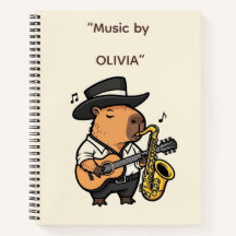  Notebook – Capybara Music Notes