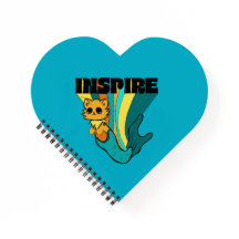 Notebook Cat Mermaid ASL Inspire Spiral