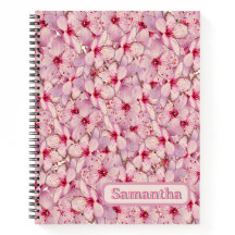 Notebook Cherry Blossom Spiral