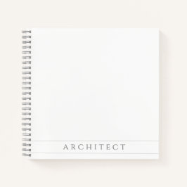 Notebook/Cinza Espiral Quadrado ARCHITECT 8,5"