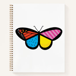 Notebook com borboleta moderna