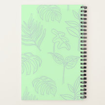 Notebook com espiral de planta personalizada