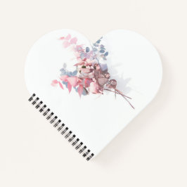 Notebook com Forma de Coração Spiral