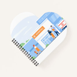 Notebook com Forma de Coração Spiral