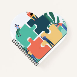 Notebook com Forma de Coração Spiral