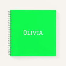 Notebook com regras universitárias | Neon Green | 
