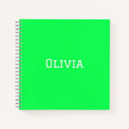 Notebook com regras universitárias | Neon Green | 