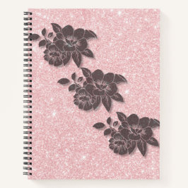 Notebook cor-de-rosa - Ligação espiral
