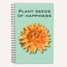 Notebook Dahlia Plant Seeds of Feliness