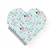 Notebook Dalmatian Puppy Floral