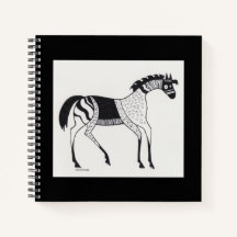 Notebook de cavalos inspirado grego Mycenaean
