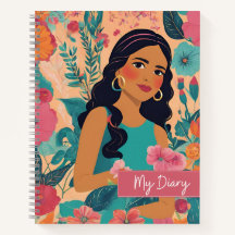 Notebook de diário bonito e elegante para mulheres