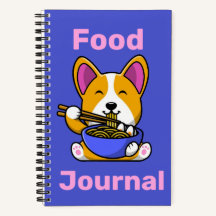 Notebook de Diário comida